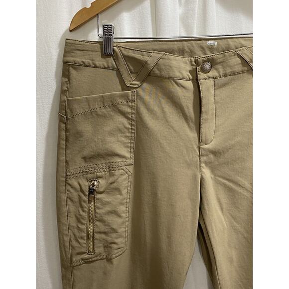 Athleta Tan Khaki Outdoor Utility Hiking Cargo Pants Sz 12 Style #219042 Pockets - Picture 5 of 11